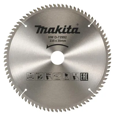 MAKITA Kreissägeblatt 235x30x80z für Aluminium MAKITA Kreissägeblatt 235x30x80z ECONOM für Aluminium Modell D-72992