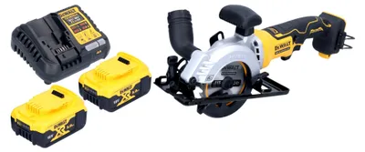 Zdjęcie produktu dla DeWalt DCS 571 P2 Akumulatorowa pilarka tarczowa 18 V 115 mm bezszczotkowa + 2x akumulator 5,0 Ah + ładowarka