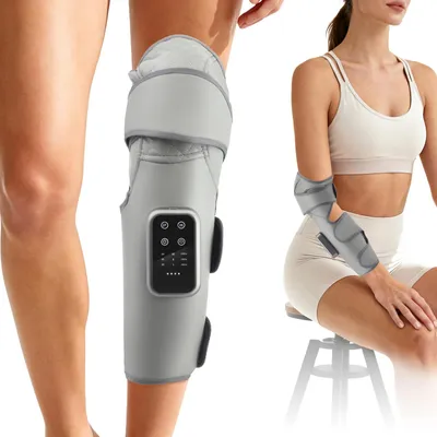 Produktbild von Beinmassagegerät - Mit Wärmefunktion - 3 Massageprogramme - 3 Wärmestufen 40/50/60°C - 360° Rundumabdeckung - Grau