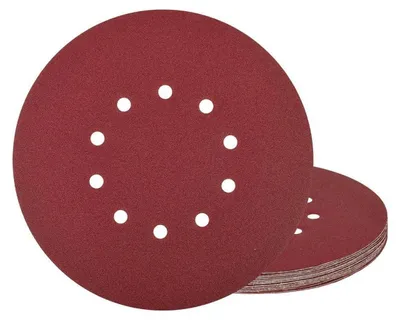 Obrázok produktu pre Brúsny papier, 225 mm, zrniteľnosť 120, 15 kusov, s suchým zipsom, 10 otvorov