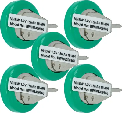 Produktbild von vhbw 5x Akku Ersatz für 1/V15H für Modellbau (20mAh, 1,2V, NiMH), mit 2 Pin Stecklötfahne