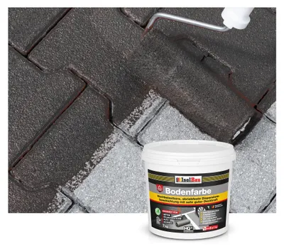 Produktbild von Isolbau Bodenfarbe Schwarz 7 kg Betonfarbe Bodenbeschichtung wasserfest innen außen