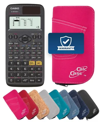 Produktbild von Casio FX-87 DE X Taschenrechner und Schutztasche pink