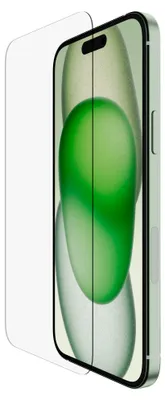 A screen protector is shown on a smartphone.