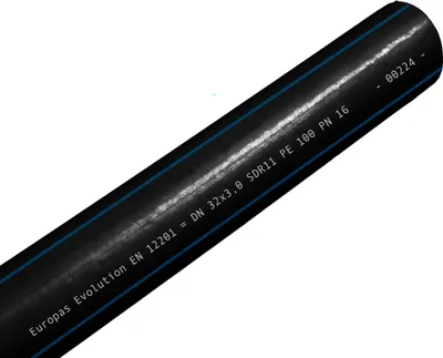 Produktbild von PE 100 Trinkwasserrohr PN16 PE Rohr 32mm 1" 25m DVGW : Ø32 mm x 25 m Größe: Ø32 mm x 25 m
