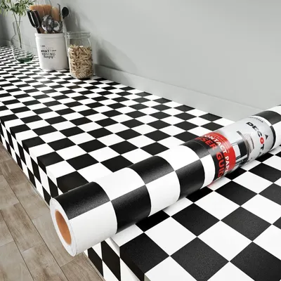 Productafbeelding van Zelfklevend Behang in Chessboard Patroon, 40x500cm