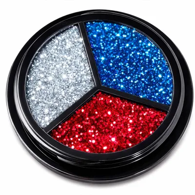 Produktbild von Jofrika Trio Glitter Make-up Farbe: silber-rot-blau