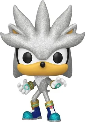 Produktbild von Funko Pop! Games: Sonic the Hedgehog - Silver (Diamond Collection) #1103 Funko Exclusive