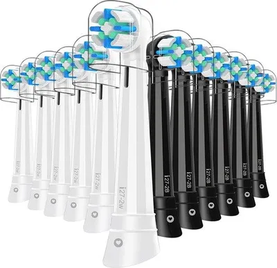 Produktbild von Aufsteckbürsten für Oral-B iO 2/3/4/5/6/7/8/9/10 - mittelharte Borsten - 8 Stück - für optimale Mundhygiene