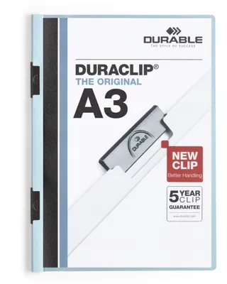 Produktbild von DURABLE Klemmmappe DURACLIP® 60 A3, 221806 blau