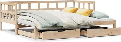 Obrázek produktu pro vidaXL Rozkládací denní postel se zásuvkami bez matrace 80x200 cm