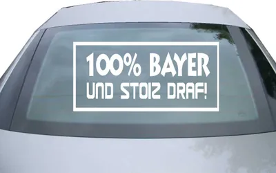 Produktbild von Indigos UG - Aufkleber Heckscheibe & Motorklappe DE6102 - weiß - 600x285 mm - 100% bayer und stoiz draf! - Auto Scheiben Fenster Heckklappe Tuning Racing JDM - Die cut