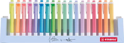 Produktbild von STABILO swing cool Deskset, Blau, Grün, Orange, Pastell, Pink, Rot, Gelb, Mehrfarbig, 1 mm, 4 mm, Tinte auf Wasserbasis, 145 mm