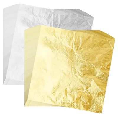Obrázok produktu pre TRANKIELO® - 200 listov imitácie zlatého a strieborného fólia – ideálne na umelecké projekty a dekoratívne účely