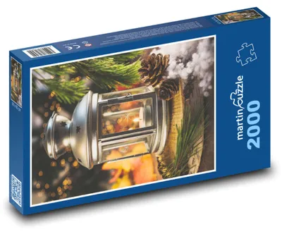 Produktbild von Puzzle 2000 Kerze in Weihnachtslaterne - martinpuzzle