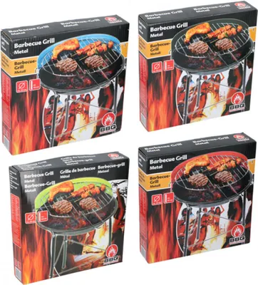 Produktbild von BBQ Barbecue 33x32x55 cm Zwart/Rood