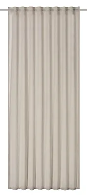Gardin halbtransparent beige-creme 255x140 cm mit Schlaufen