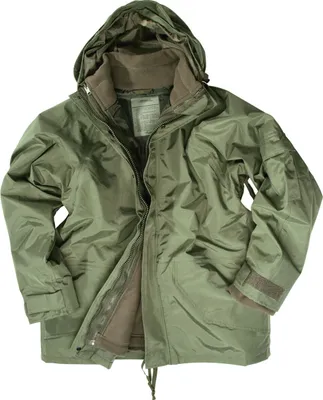 Produktbild von Nässeschutzjacke mit Fleecejacke oliv, M