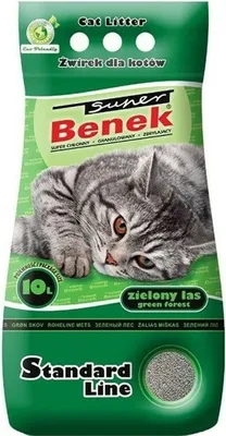 Produktbild von SUPER BENEK STANDARD Katzenstreu Bentonitsplitt grüner Wald 10 l