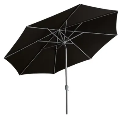 Produktbild von Sonnenschirm Abriola 330 x 258 x 330 cm Aluminium Polyester Schwarz