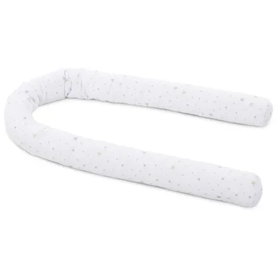 Produktbild von babybay Nestchenschlange Piqué für alle Modelle, weiß Sternemix sand/azurblau