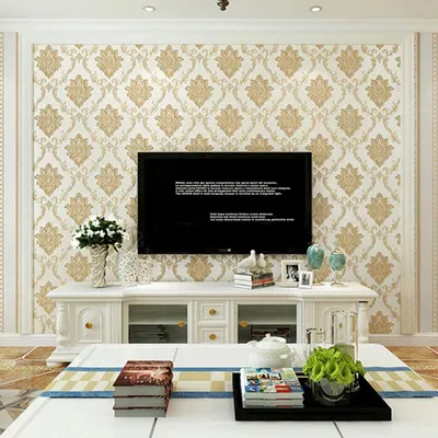 Immagine prodotto di Tappeto in PVC effetto damascato, ideale per soggiorno e camera da letto (beige chiaro)