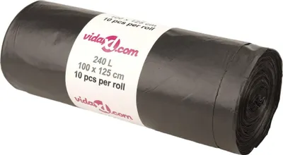 Produktbild von vidaXL Müllsäcke 150 Stk. Schwarz 240 L