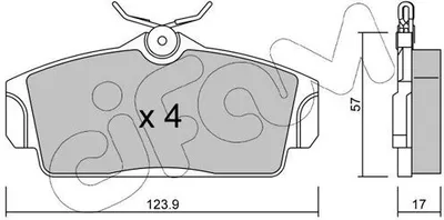 Produktbild von CIFAM Bremsbeläge Satz Vorne Bremsklötze für NISSAN ALMERA II Hatchback (N16) 822-305-0