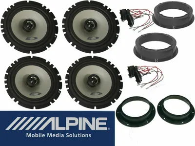 Produktbild von Alpine passend für Skoda Octavia II 1Z Komplett Lautsprecher Boxen Set Tür Vorn Hinten