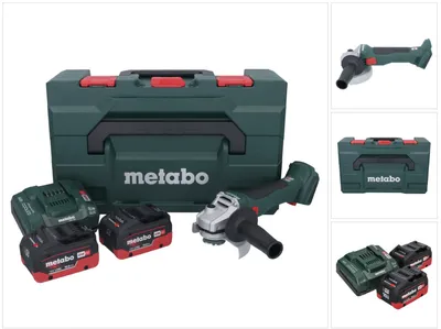 Obrázek produktu pro Metabo W 18 L BL 9-125 akumulátorová úhlová bruska 18 V 125 mm bezkartáčová + 2x akumulátor 10,0 Ah + nabíječka + metaBOX