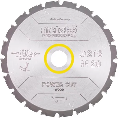 Image de Metabo lame de scie circulaire HW/CT 216x30, 20 WZ 5°neg