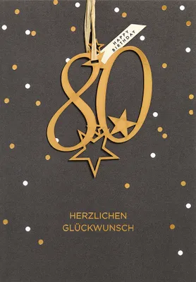 Produktbild von 80 Geburtstag  Unverpackt  Glückwunschkarte im Format 115x17cm mit Ums
