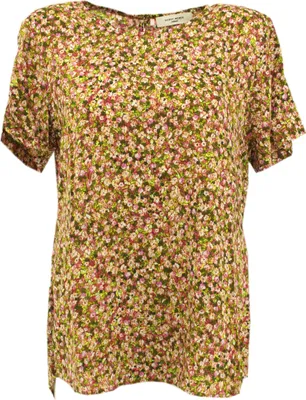 Produktbild von 29718 Gerry Weber, ,  Damen Bluse Tunika Shirt, Jersey, grün rosa floral, 38
