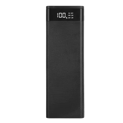Produktbild von 22.5-W-Schnelllade-Powerbank für 10 Stück 18650-Akkus, Aufbewahrungsbox mit Ladegerät und Halterung
