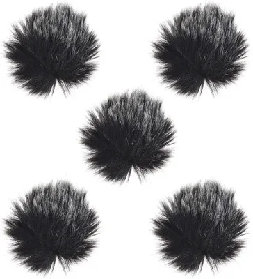 Produktbild von Furry Outdoor Mikrofon Windschutzscheibe Muff Mini Revers Lavalier Mikrofon Windschutzscheibe, 5-Pack