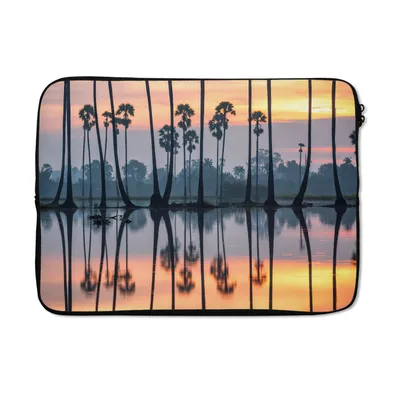 Produktbild von MuchoWow® Laptop Hülle 13 Zoll Bäume im Wasser Laptoptasche - Laptophülle - Sleeve - Rundumschutz
