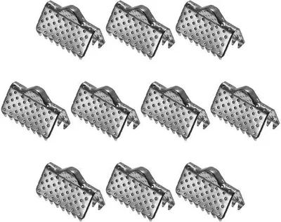 Produktbild von Klemmen für Koorduiteinden, 160 Stück, 10 x 6 mm, schwarz, rostfrei
