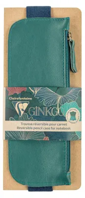 Produktbild von Clairefontaine 115951C, Weiches Federmäppchen, Leder, Grün, Muster, 1 Stück(e)