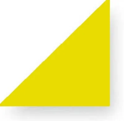 Produktbild von SINA Legematerial rechtwinklig gleichschenkliges Dreieck in 4 Farben - Menge 24 Stück (gelb)