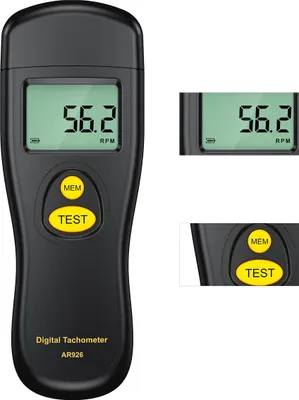Produktbild von AR926 optischer Drehzahlmesser für Motoren, kontaktloser RPM-Tachometer 2,5–99.999 U/min, LCD-Display