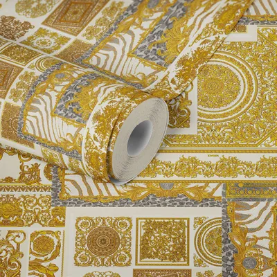 Produktbild von A.S. Création Versace 4 370484 Vlies Metallic Braun Weiß