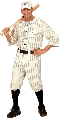 Produktbild von BASEBALL PLAYER (Shirt, Hose mitGürtel, Kappe) Gr. S