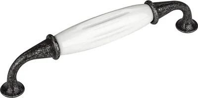 Produktbild von SOTECH Möbelgriff JOHANNA BA 128 mm Antik-Silber-Weiß Porzellangriff