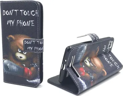 Produktbild von Handyhülle Tasche für Handy Xiaomi Redmi 3 Schriftzug Bär mit Kettensäge