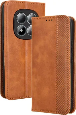 Produktbild von Xiaomi Redmi Note 15 Pro 5G Hülle - Coverup Vintage Style Klapphülle - Braun
