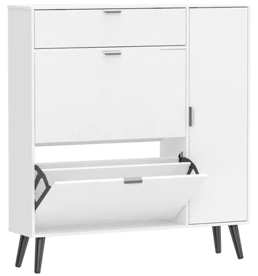 Produktbild von Schuhschrank, elegantes Design, Mehrzonenlagerung, WEISS