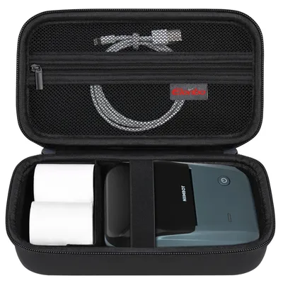 Produktbild von Tragetasche Etikettendrucker Schutztasche - 8,67 x 4,67 x 2,81 Zoll - Mesh-Fach - Schwarz - Für NIIMBOT B21 und B1