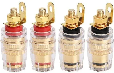 Productafbeelding van 4 Stuks 4mm Banaanstekker Aansluiting Verbindingspaal voor Versterker Luidspreker