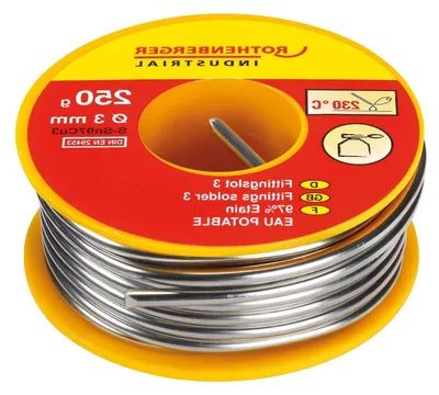 Productafbeelding van Soldeer 3 mm - Soft lot S-Sn97Cu3 - Leidingen verbinden - Conform DIN EN ISO 9453 - 250 g - Zilver