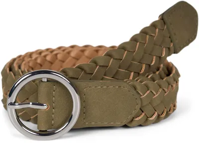Image de styleBREAKER Ceinture tressée pour femme avec boucle ronde, similicuir uni, ceinture étroite, taille unique Ceinture 03010125